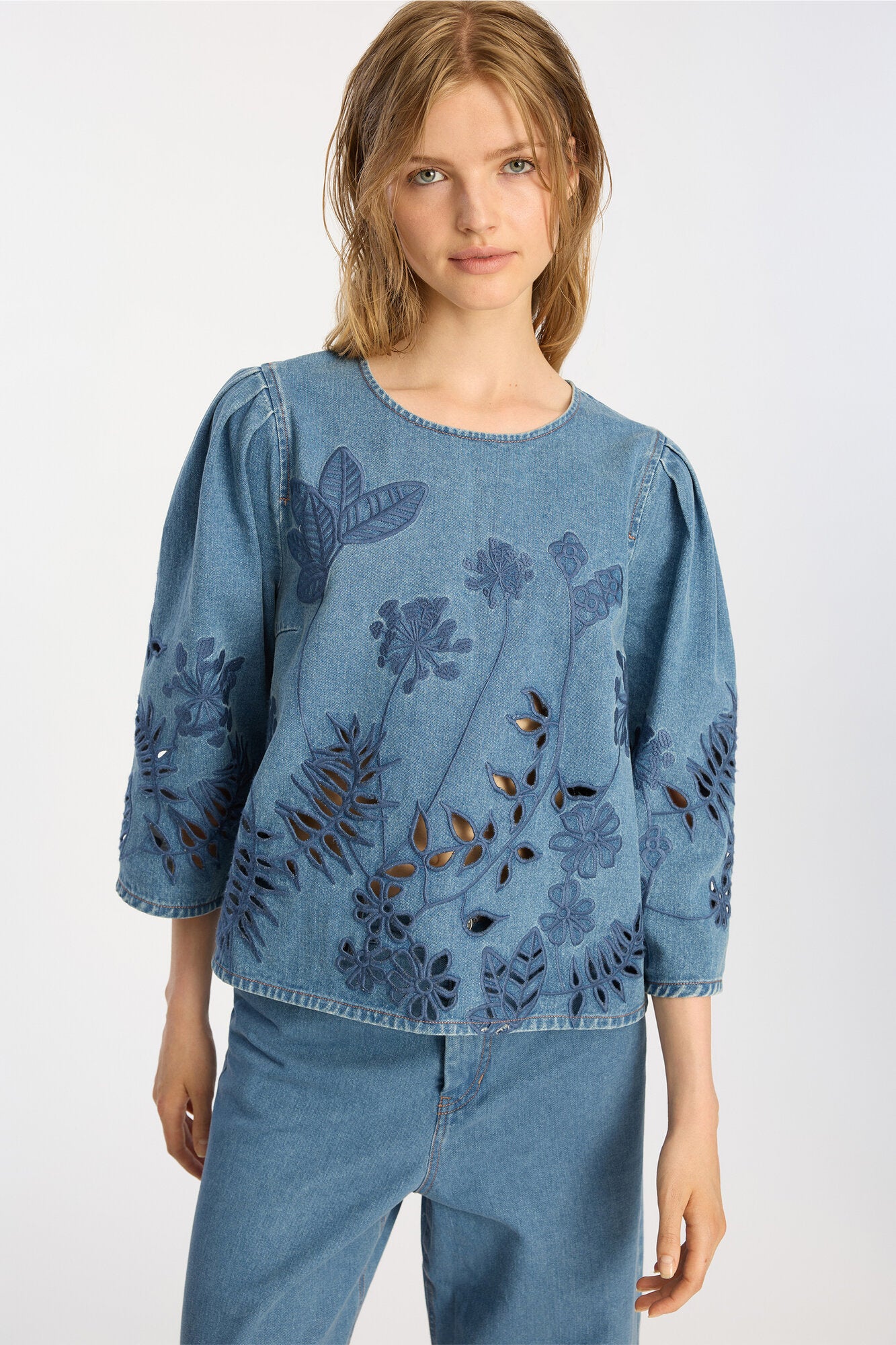 Bramble denimbluse - blå